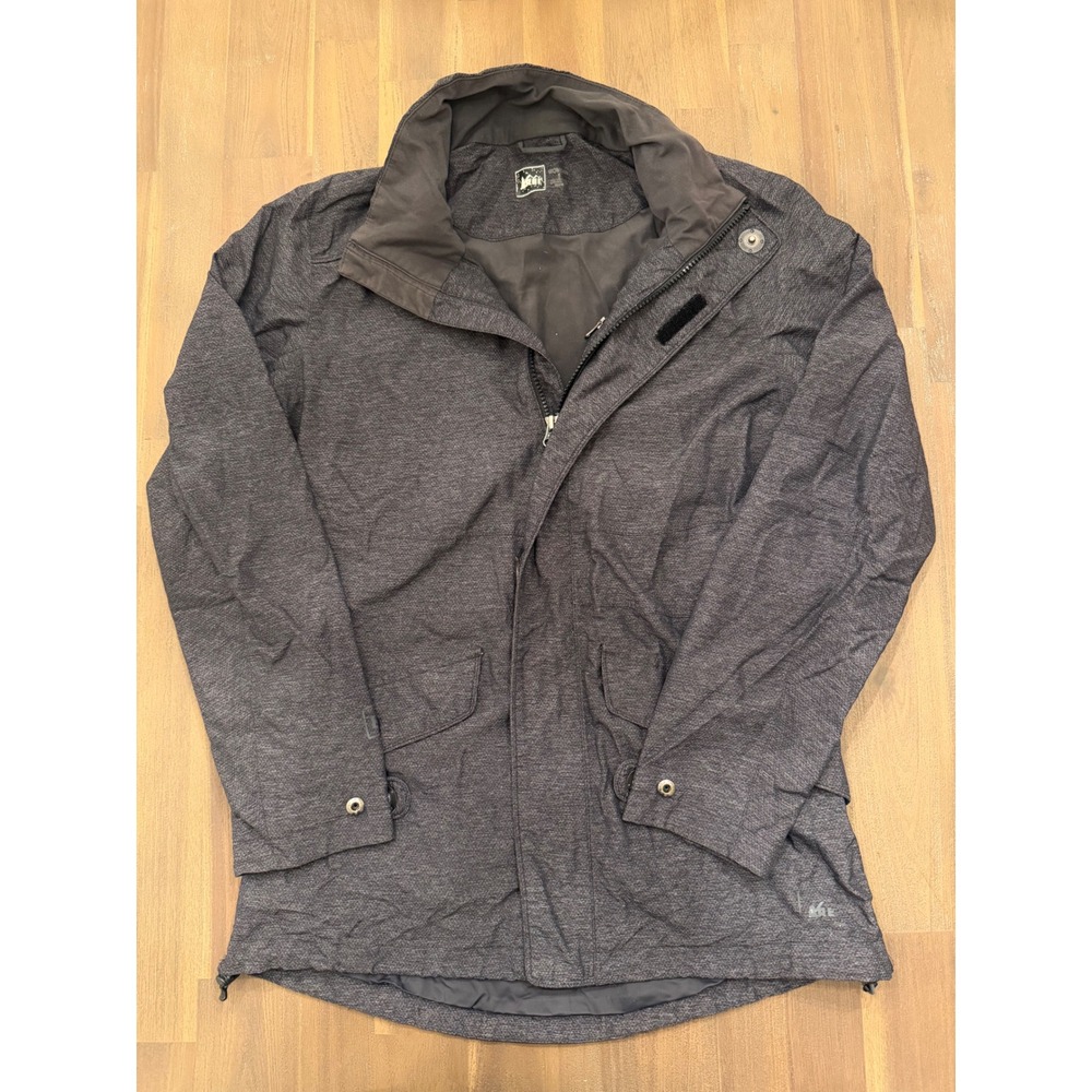 REI Co-op Womens Small Gray Textured Utility Full Zip Jacket Outdoor Hiking Coat